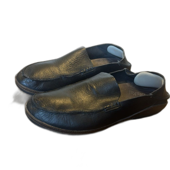 Olukai Mens Moloa Moc Toe Loafers Black Leather Slip On Comfort Shoes size 11.5 - Picture 11 of 12